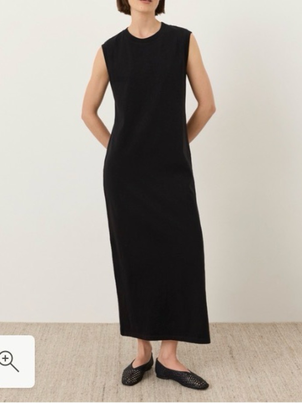 Pact Organic Cotton Sleeveless Black Maxi Dress
